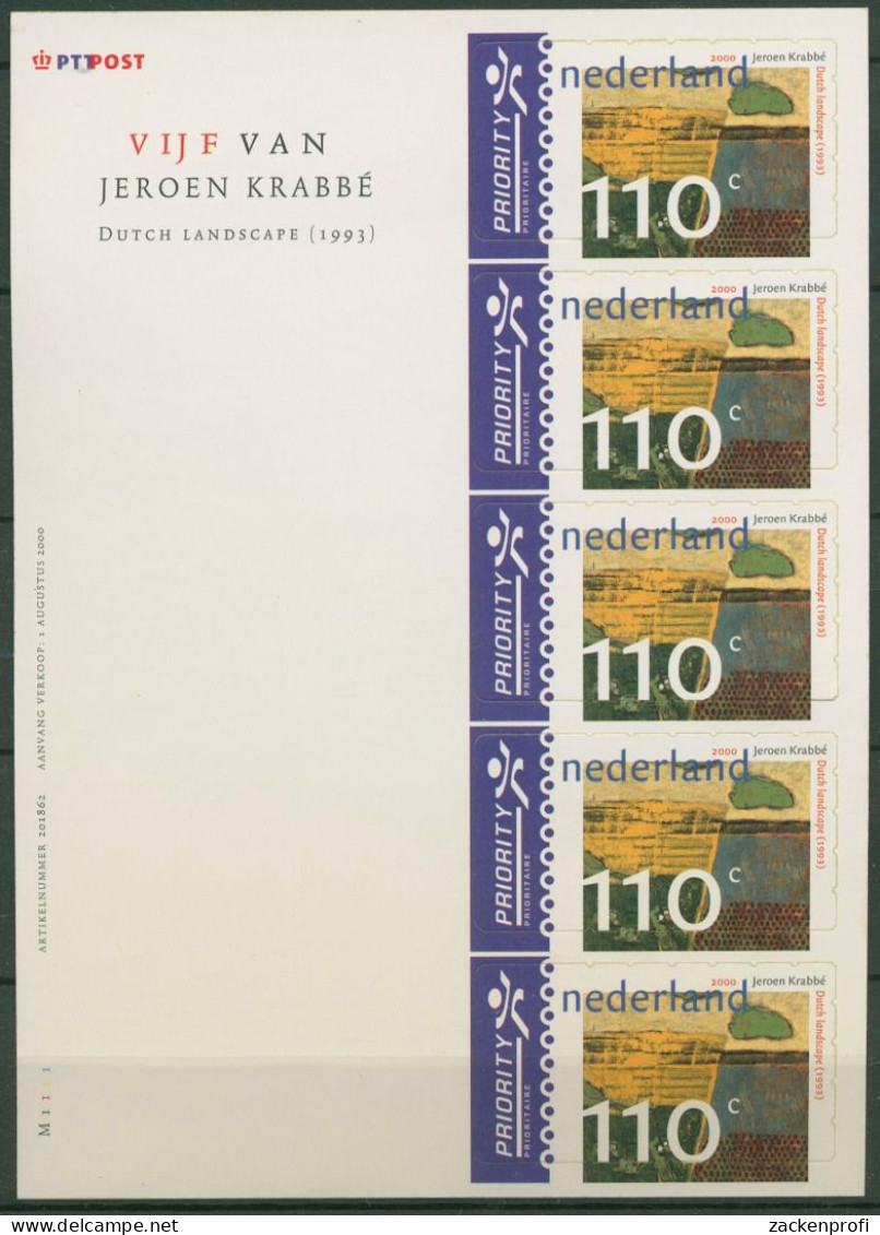 Niederlande 2000 Gemälde Landschaft Folienblatt 1806 FB Postfrisch (C61129) - Blocks & Sheetlets