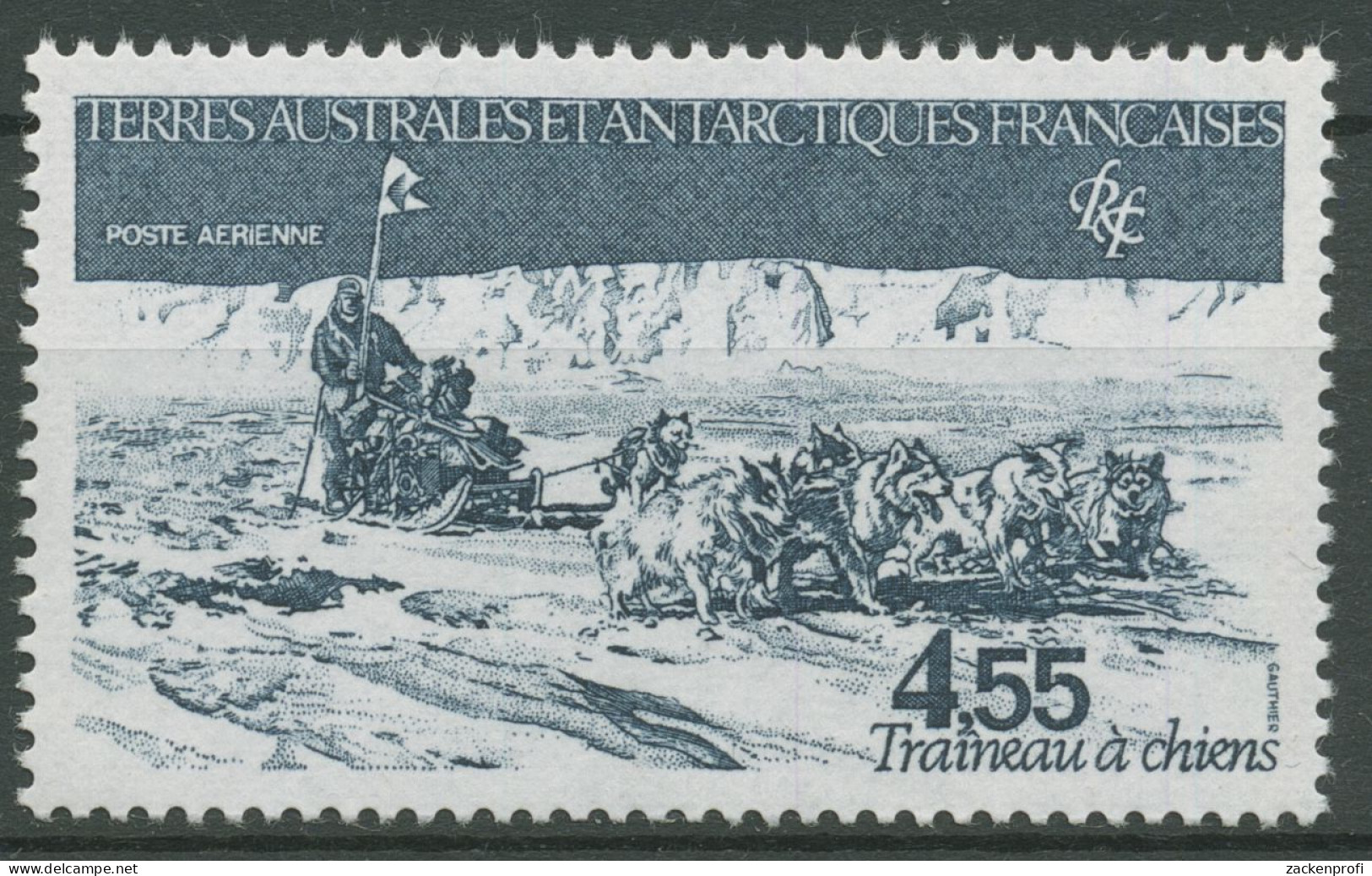 Franz. Antarktis 1983 Polarforschung Hundeschlitten 176 Postfrisch - Unused Stamps