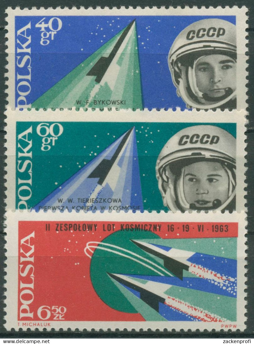 Polen 1963 Raumfahrt Kosmonauten Raumschiff Wostok 1415/17 Postfrisch - Ungebraucht