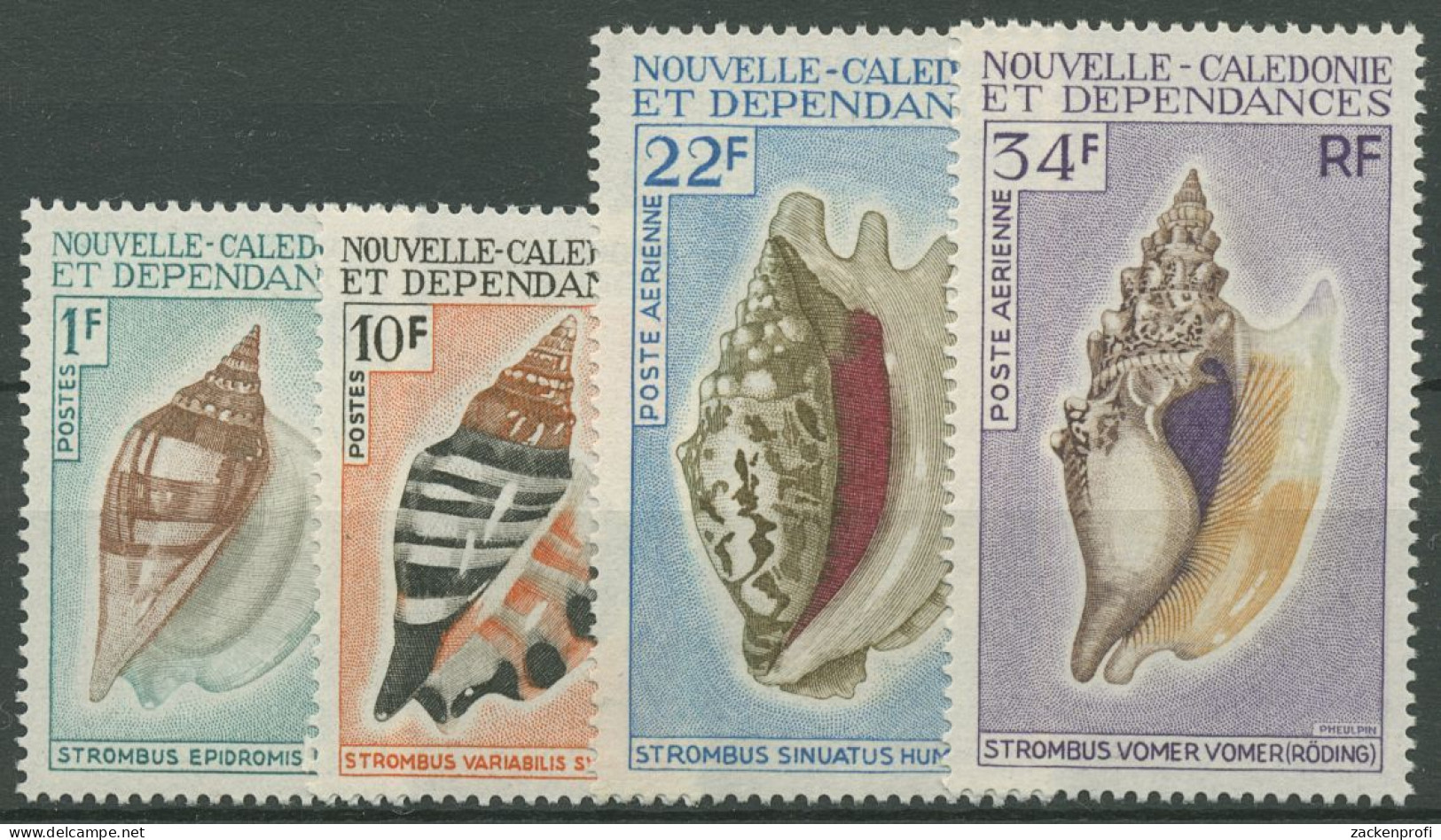 Neukaledonien 1970 Meeresschnecken Flügelschnecken 494/97 Postfrisch - Nuevos