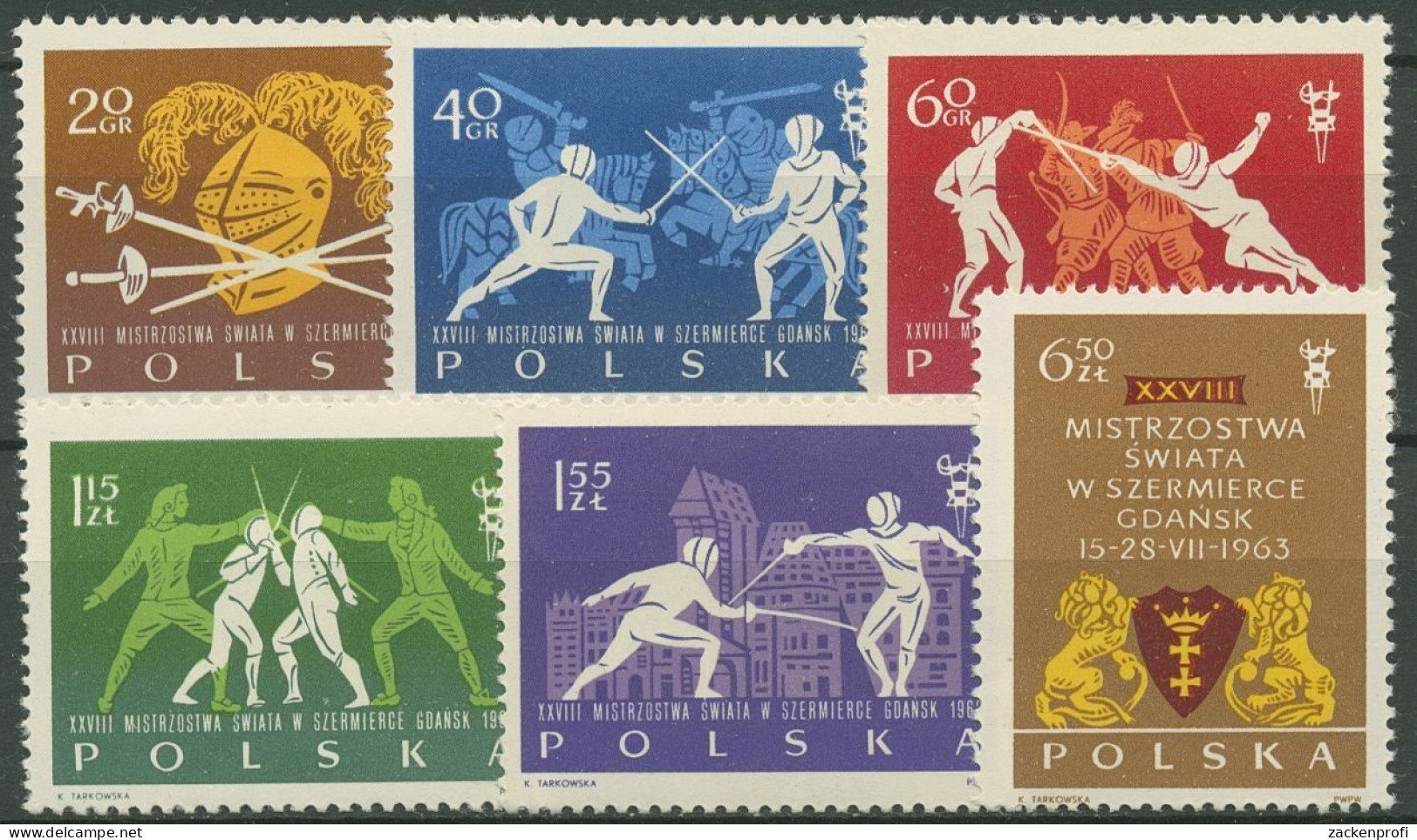 Polen 1963 Fecht-WM Danzig 1405/10 A Postfrisch - Nuevos