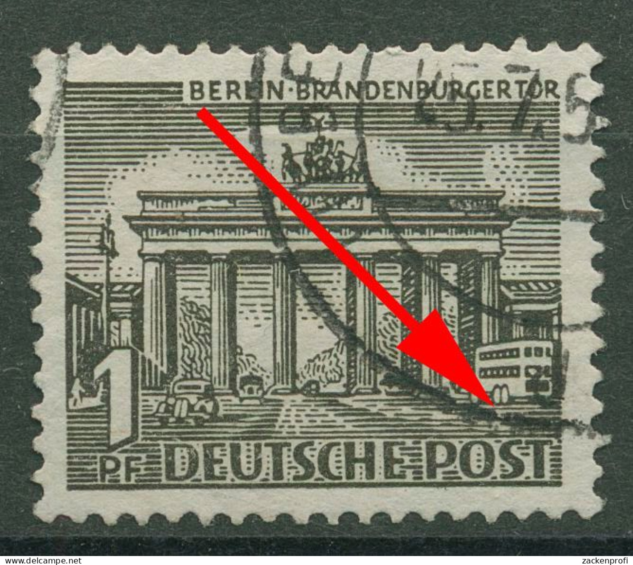 Berlin 1949 Berliner Bauten Mit Plattenfehler 42 SM 23 A Gestempelt - Errors & Oddities