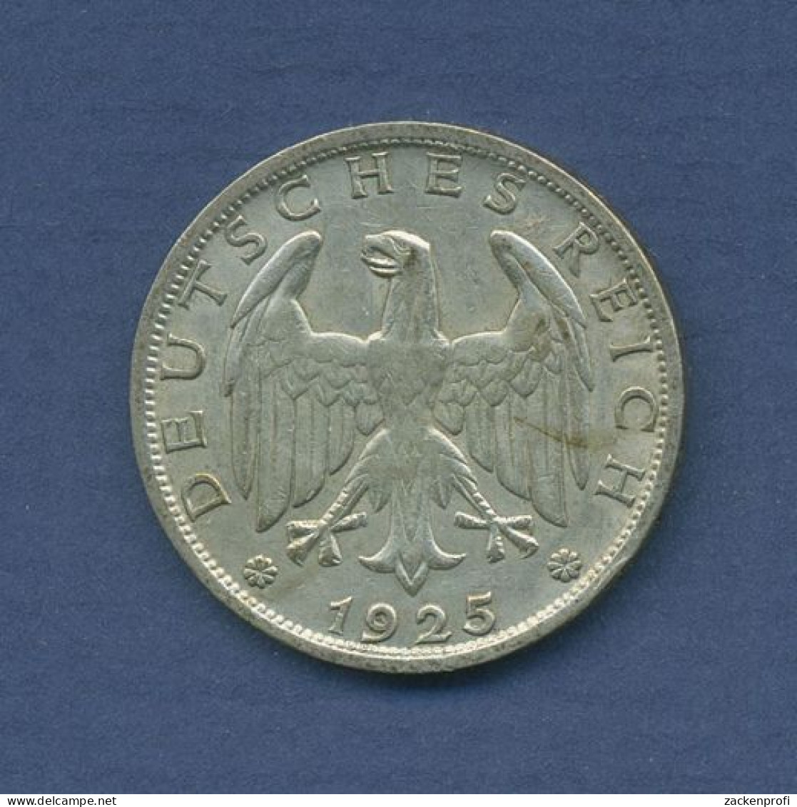 Deutsches Reich Weimar 1 Mark Silber 1925 A, J 319 Ss + (m6505) - 1 Mark & 1 Reichsmark