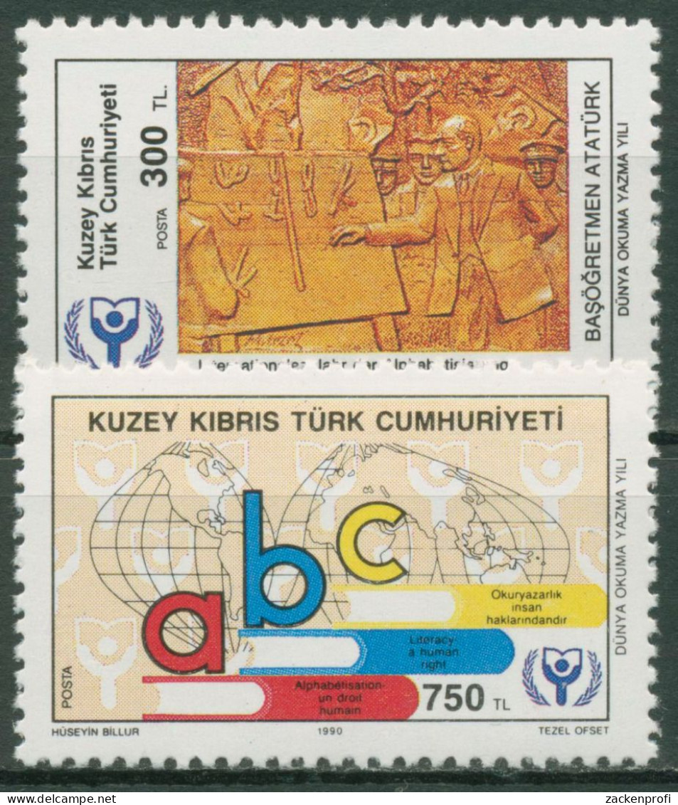 Türkisch-Zypern 1990 Jahr Der Alphabetisierung 296/97 Postfrisch - Neufs