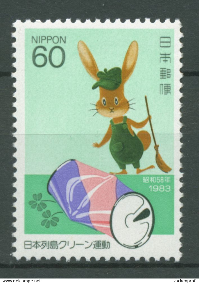 Japan 1983 Müllbeseitigung ,Kaninchen Mit Besen 1551 Postfrisch - Neufs