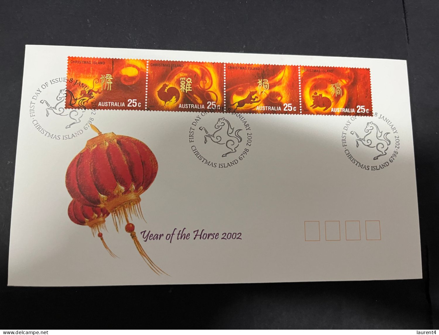 23-3-2024 (3 Y 49) Australia FDC - Christmas Island Chinese New Year Of The Horse (2012) - Christmaseiland