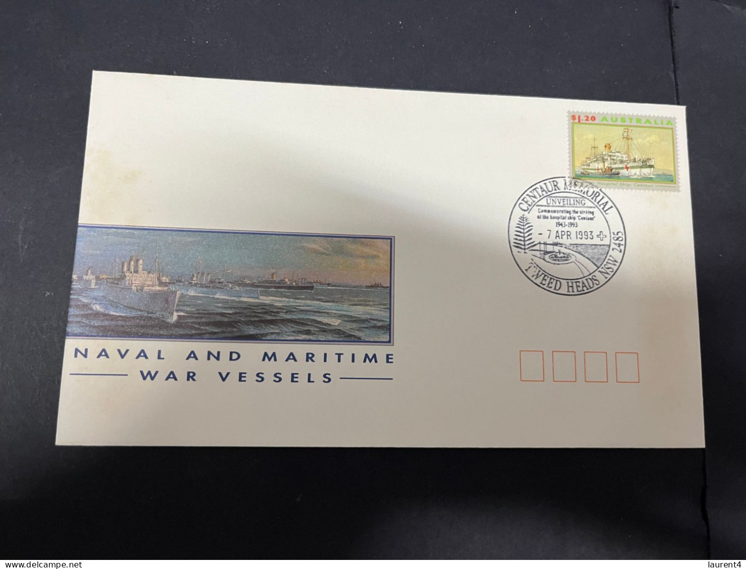 23-3-2024 (3 Y 49) Australia FDC - Centaur Memorial (WWII Hospital Ship Sunk By Japan) - Militaria