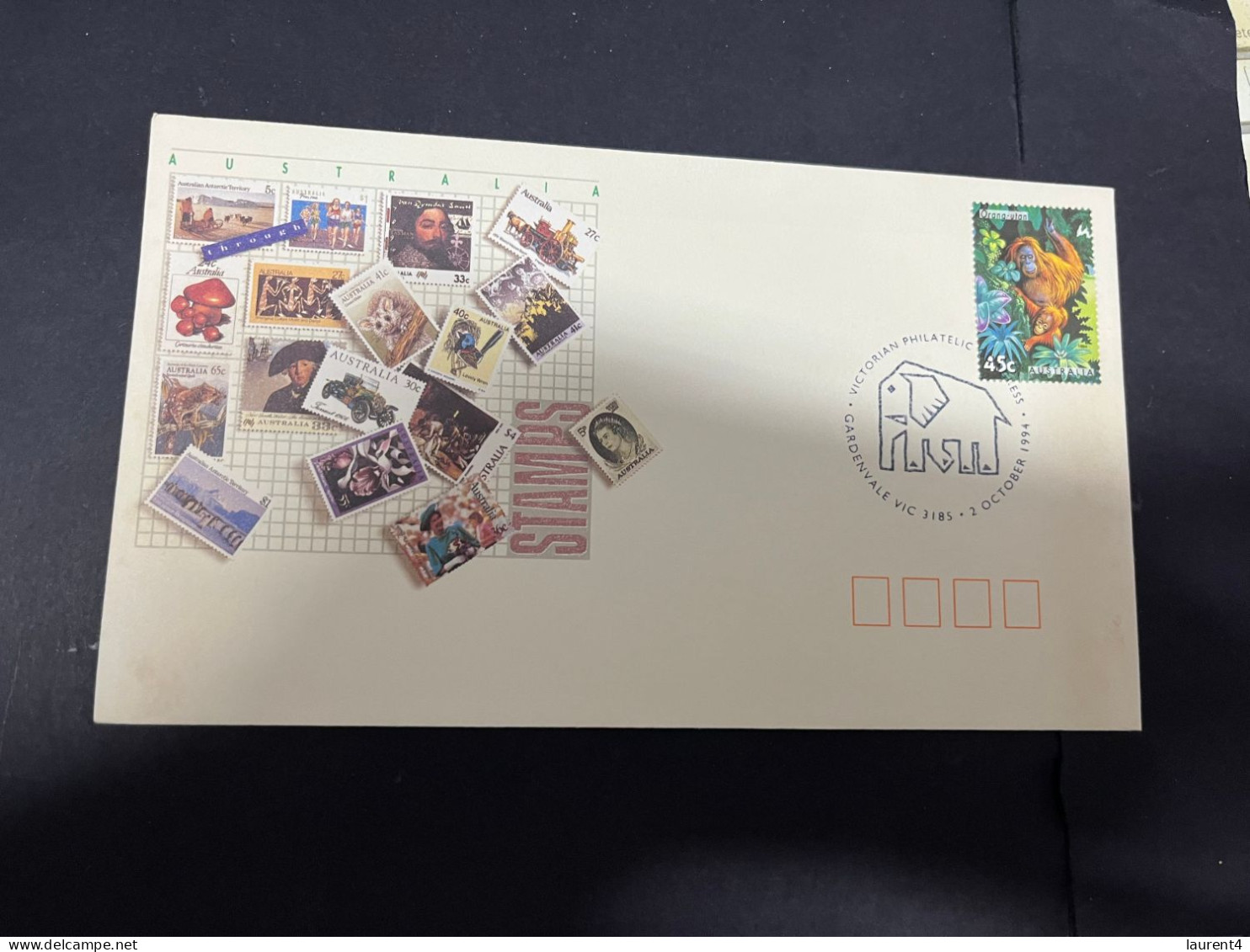23-3-2024 (3 Y 49) Australia FDC - With Orang Utan Stamp - Elephant Postmark (1994) - Elefanten
