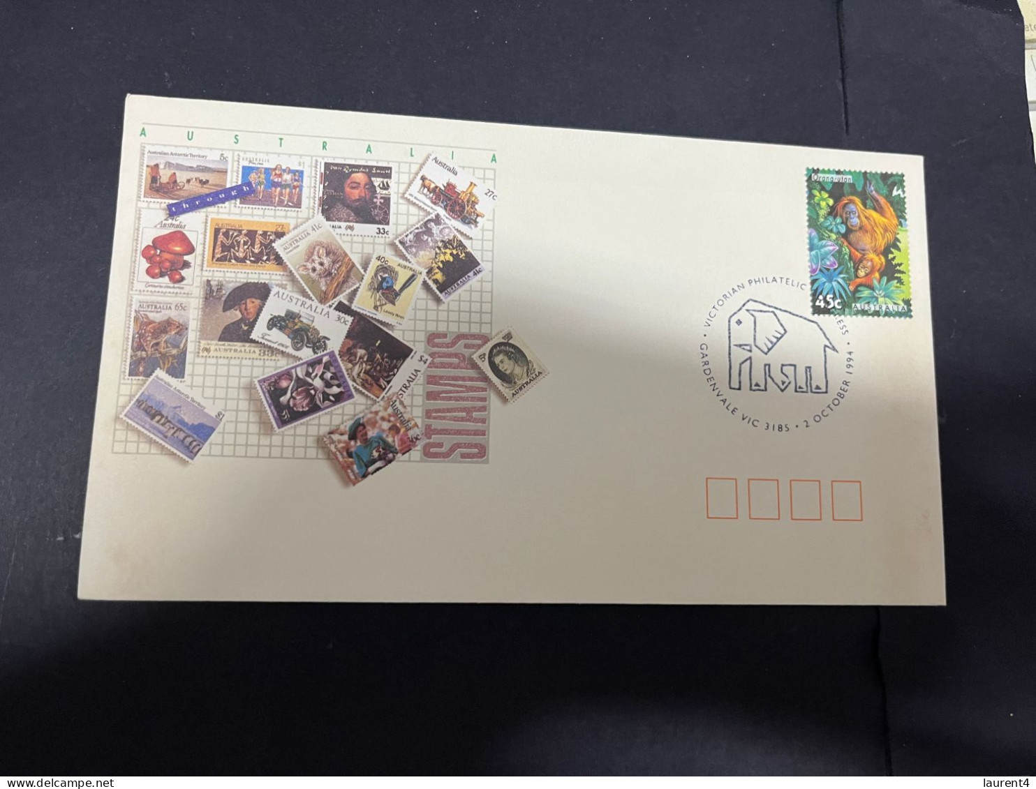 23-3-2024 (3 Y 49) Australia FDC - With Orang Utan Stamp - Elephant Postmark (1994) - Elefantes