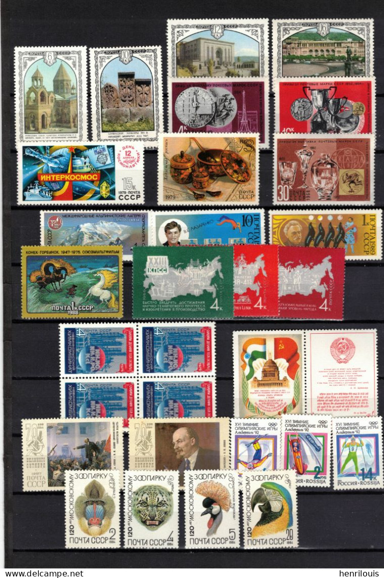 Lot De Timbres Neufs De Russie-URSS (ref 052 ) Voir 11 Scans Et Description - Lots & Kiloware (mixtures) - Max. 999 Stamps