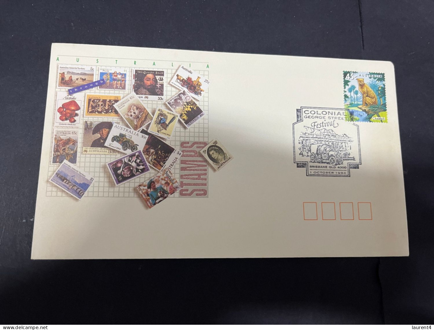 23-3-2024 (3 Y 49) Australia FDC - With Cheetah [big Cat] Stamp - Brisbane Colonial Festival Postmark (1994) - Otros (Tierra)