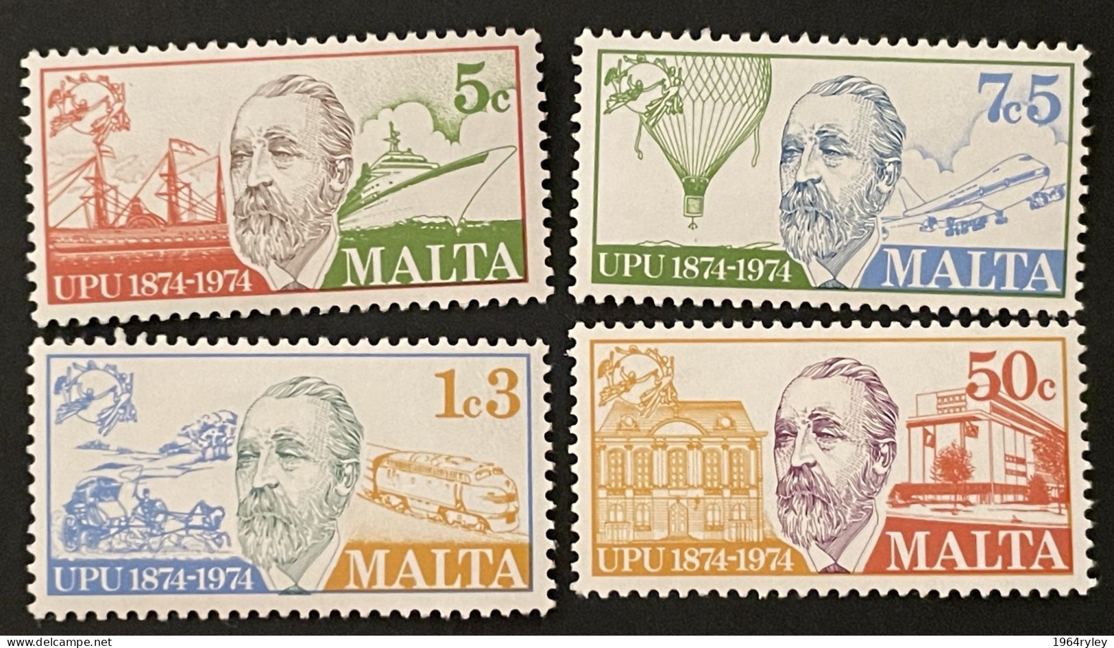 MALTA - MNH** - 1974 Universal Postal Union Centenary  - # 492/495 - Malte