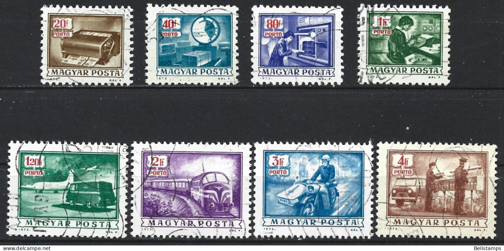 Hungary 1973. Scott #J266-73 (U) Mail Service And Transportation  *Complete Set* - Port Dû (Taxe)