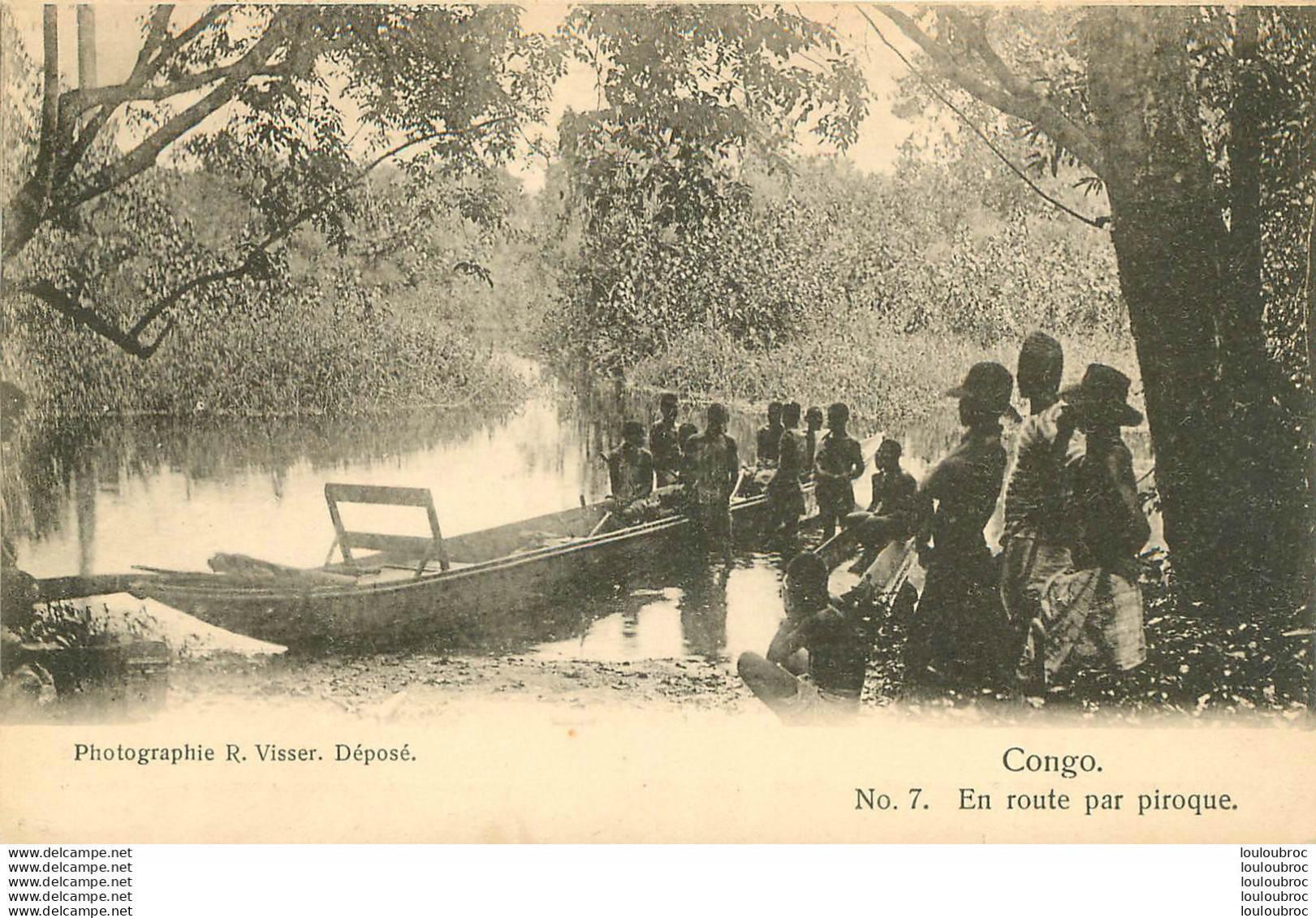 CONGO FRANCAIS EN ROUTE PAR PIROGUE  EDITION VISSER - Congo Français