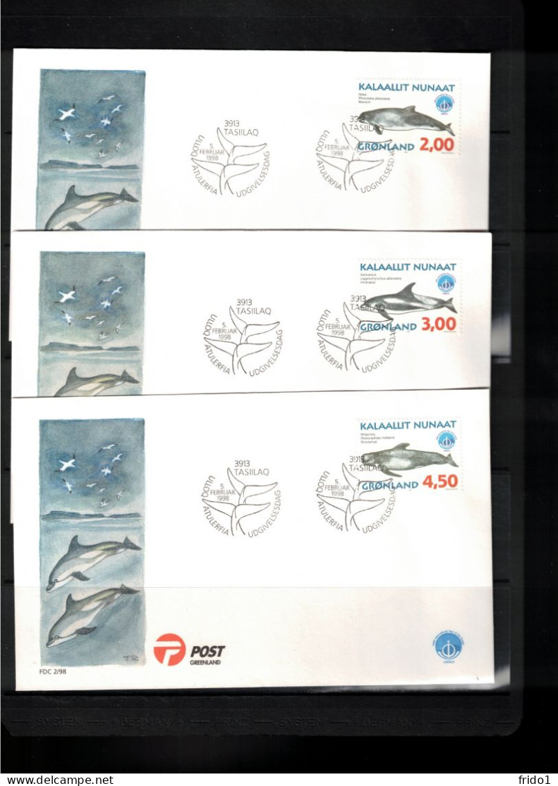 Groenland / Greenland 1998 Whales FDCs - FDC