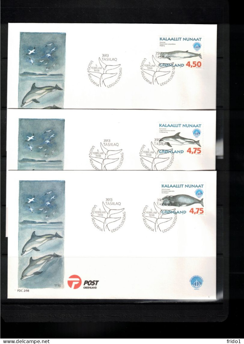 Groenland / Greenland 1998 Whales FDCs - FDC