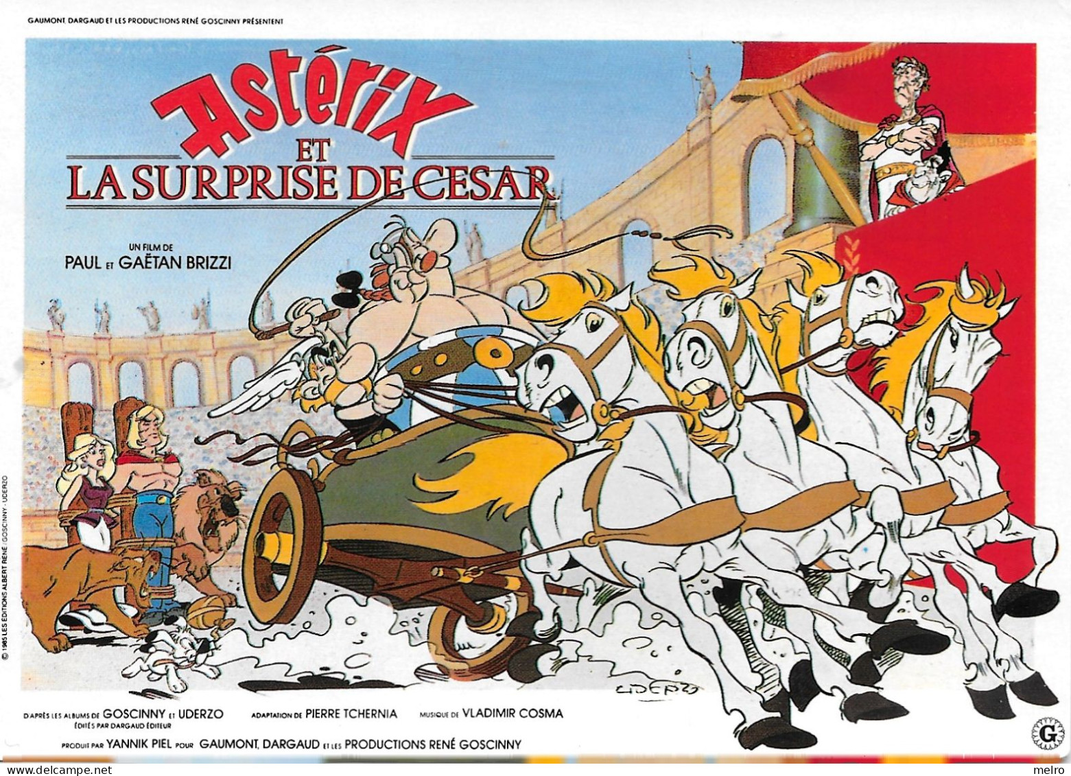 CPM -BD Bandes Dessinées Asterix Et La Surprise De César Obelix Char Attelage Goscinny Uderzo - Bandes Dessinées