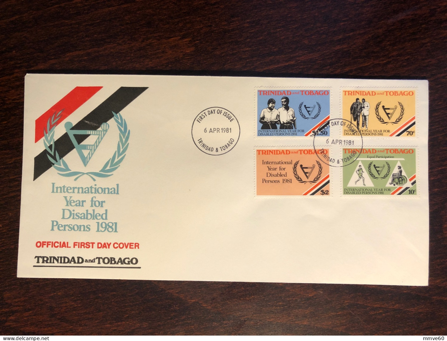 TRINIDAD & TOBAGO FDC COVER 1981 YEAR DISABLED PEOPLE HEALTH MEDICINE STAMPS - Trinité & Tobago (1962-...)