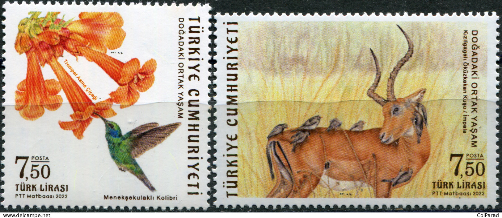 TURKEY - 2022 - SET OF 2 STAMPS MNH ** - Everyday Life In Nature - Unused Stamps