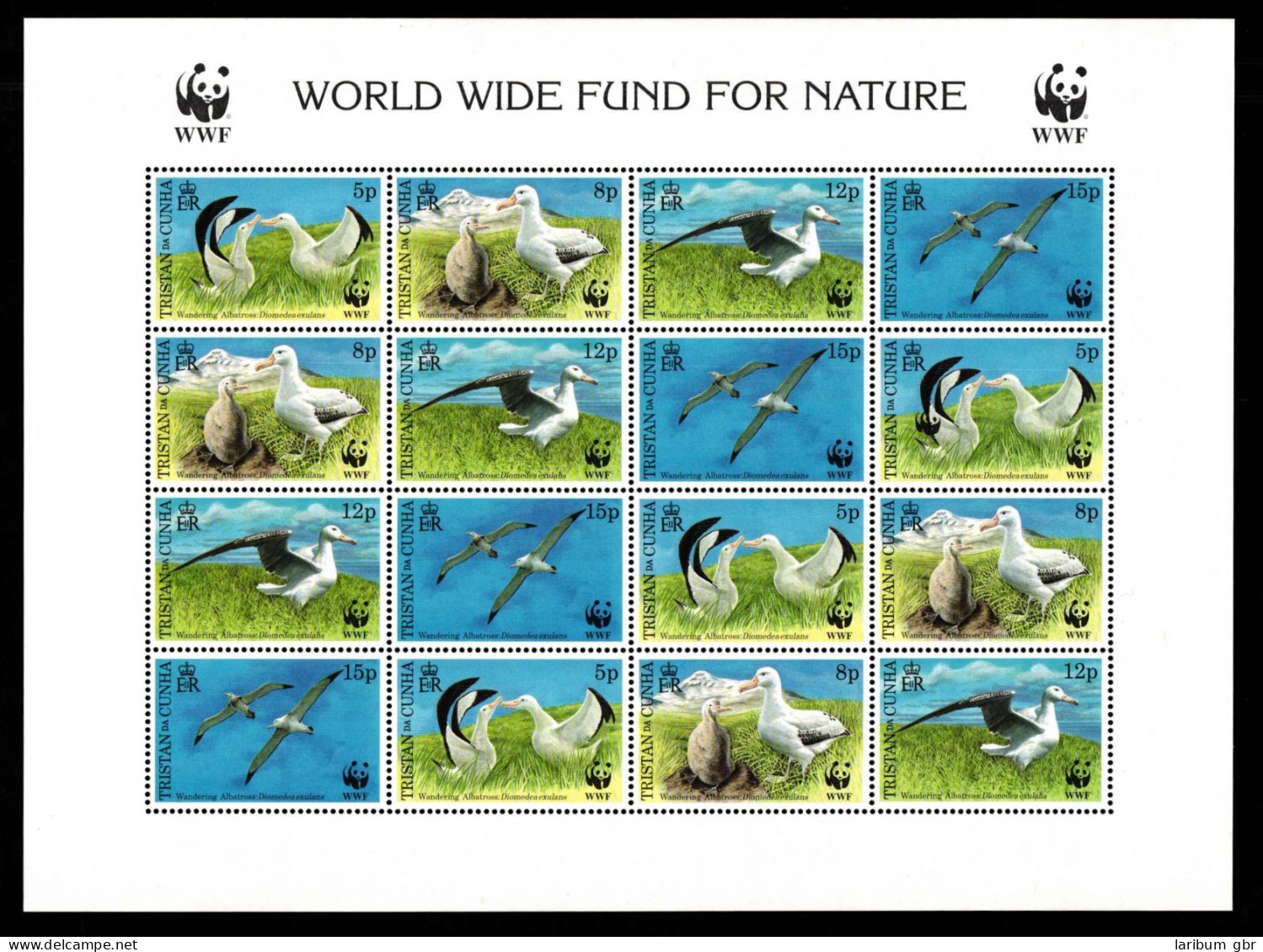 Tristan Da Cunha 654-657 Postfrisch WWF Kleinbogen #HL922 - Tristan Da Cunha