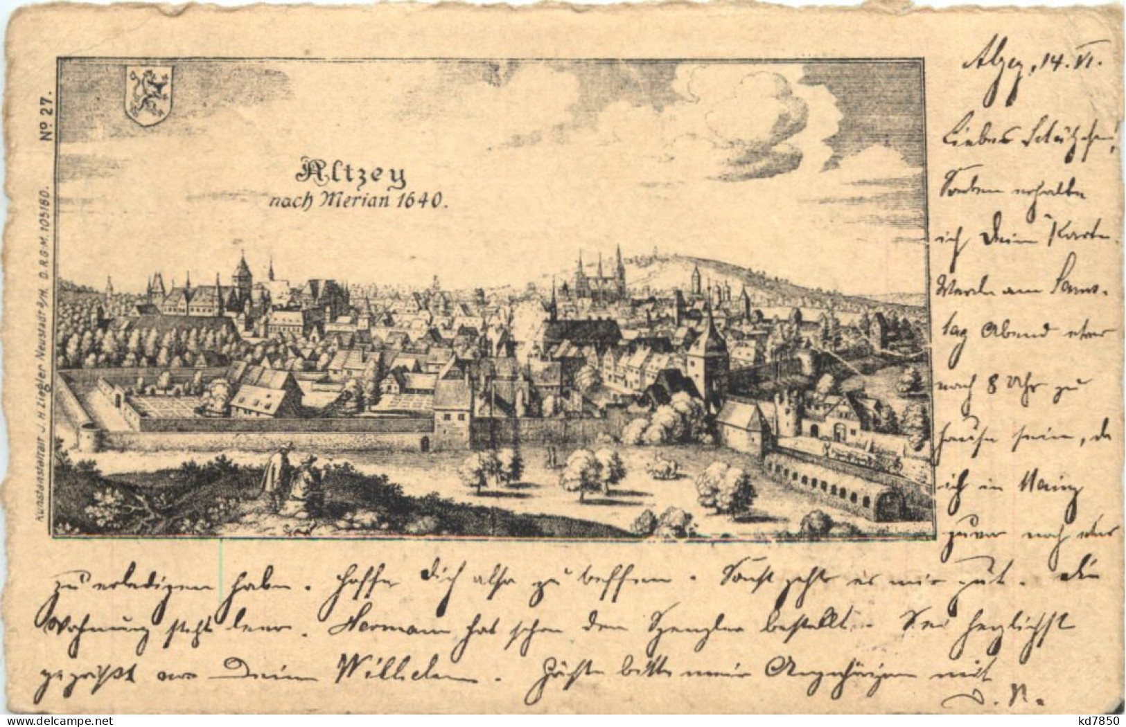 Alzey Nach Merian 1640 - Alzey