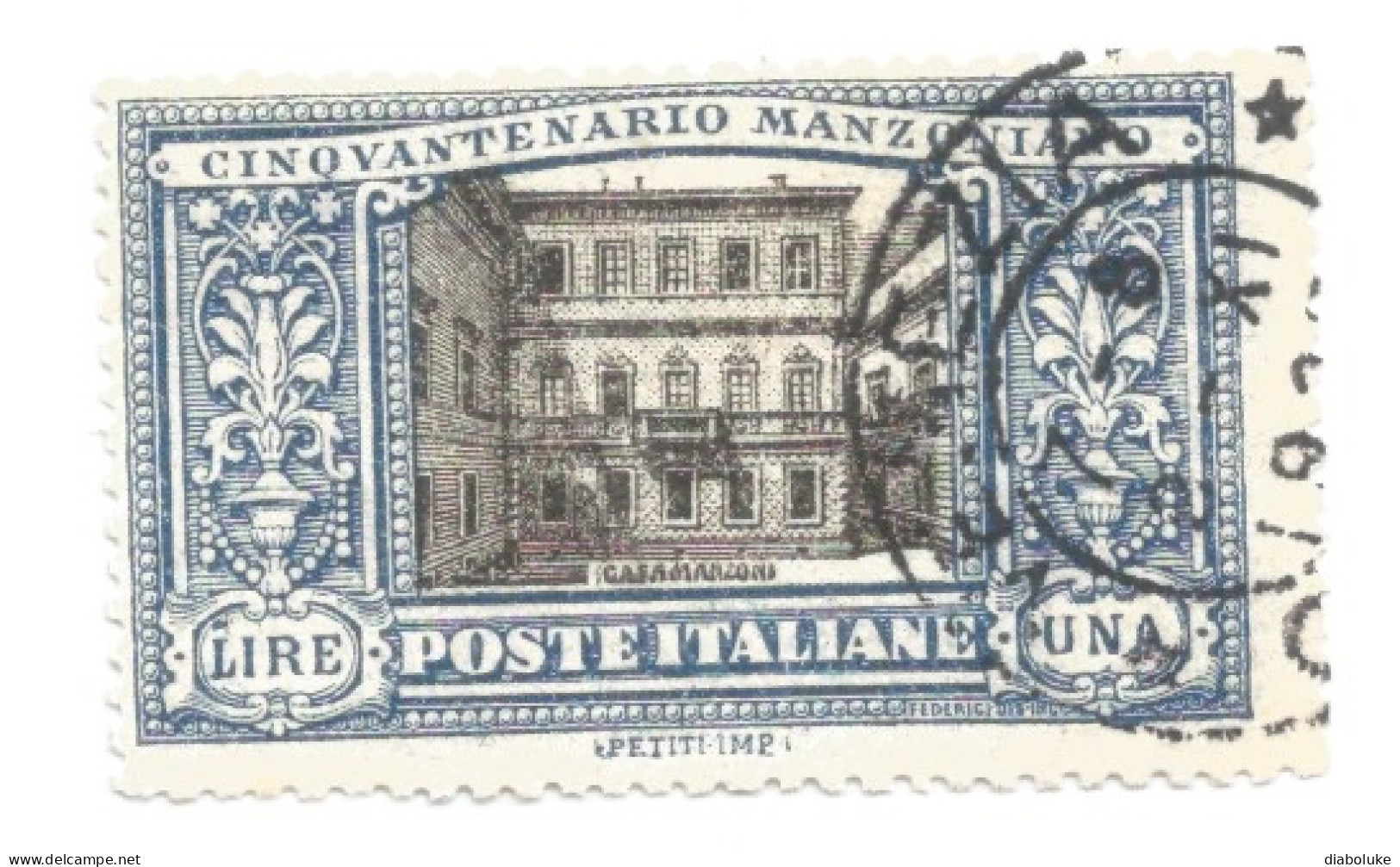 (REGNO D'ITALIA) 1923, MORTE DI MANZONI - Serie Di 6 Francobolli Usati, Annulli A Cerchio Da Periziare - Oblitérés