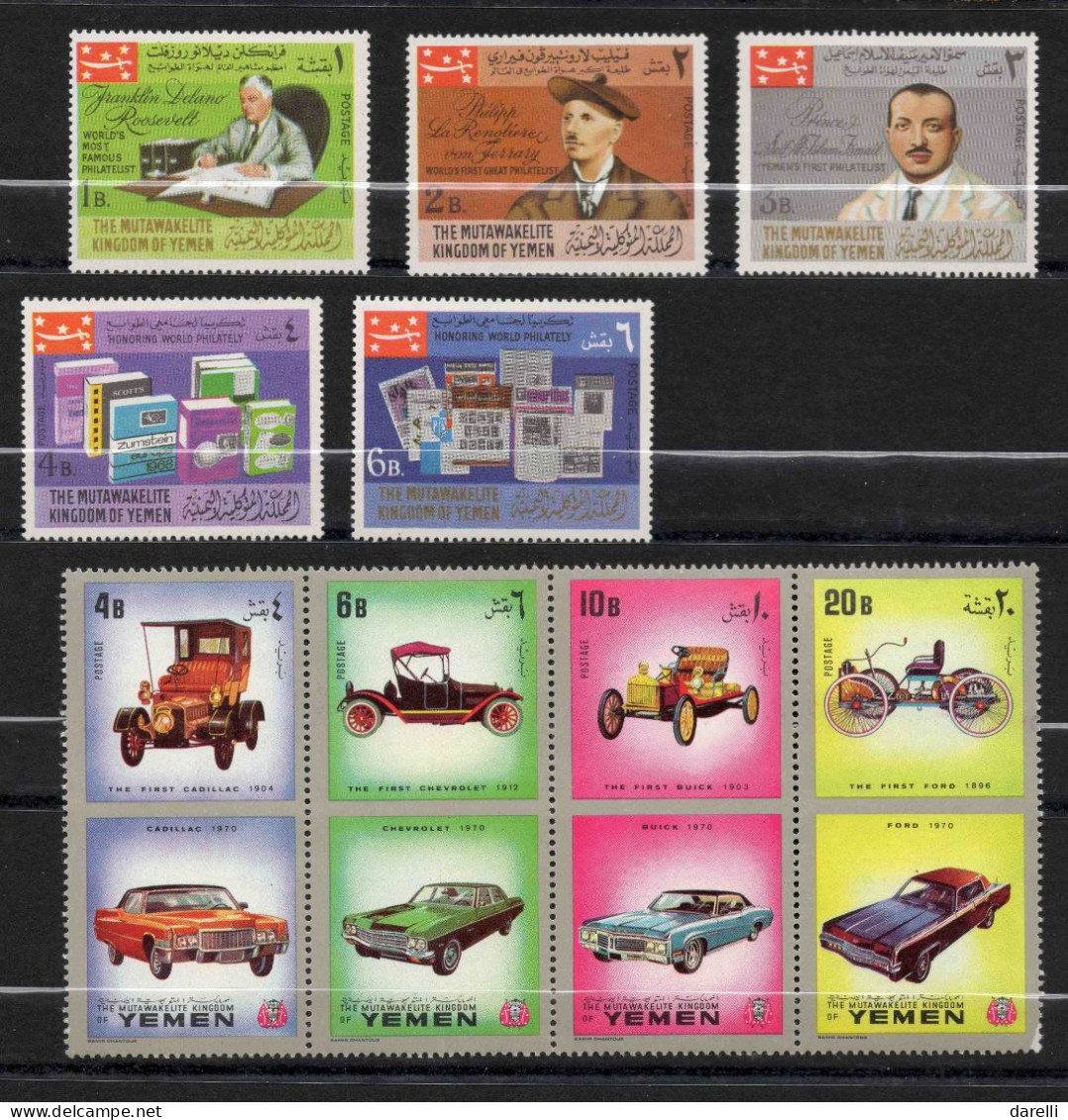 Yémen : Lot De Timbres N** - MNH **  Dont Un Bloc Sujet : Voiture - Yemen