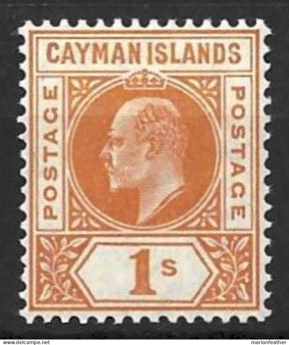 CAYMAN Is...KING EDWARD VII..(1901-10.)...." 1905..".....1/-....SG12.....MULTI - CA......(CAT VAL.£35..).....MH.. - Cayman Islands