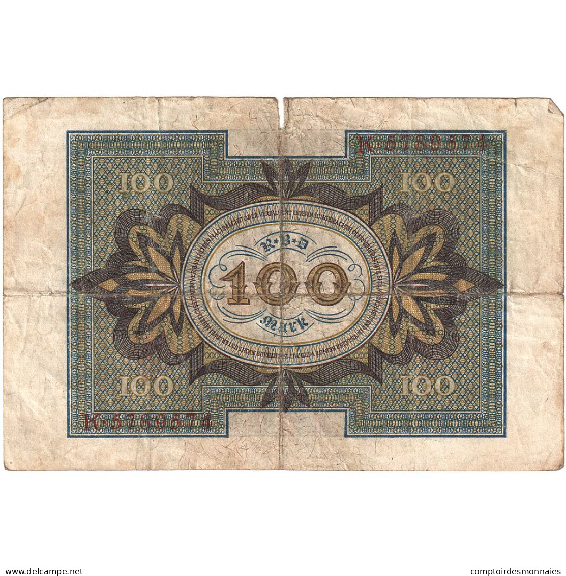 Allemagne, 100 Mark, 1920, 1920-11-01, KM:69a, B+ - 100 Mark