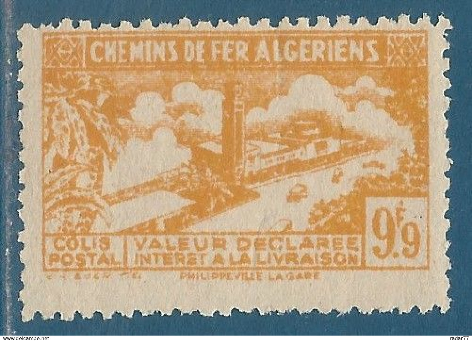 Algérie Colis Postaux N°115b Gare De Philippeville 9F9 Sans Surcharge Neuf** - Algérie (1962-...)