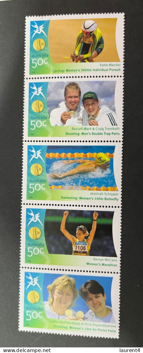 23-3-2024 (stamp) Australia - Mint Commonweath Games Gold Medallist (bloc Of 5) - Nuovi