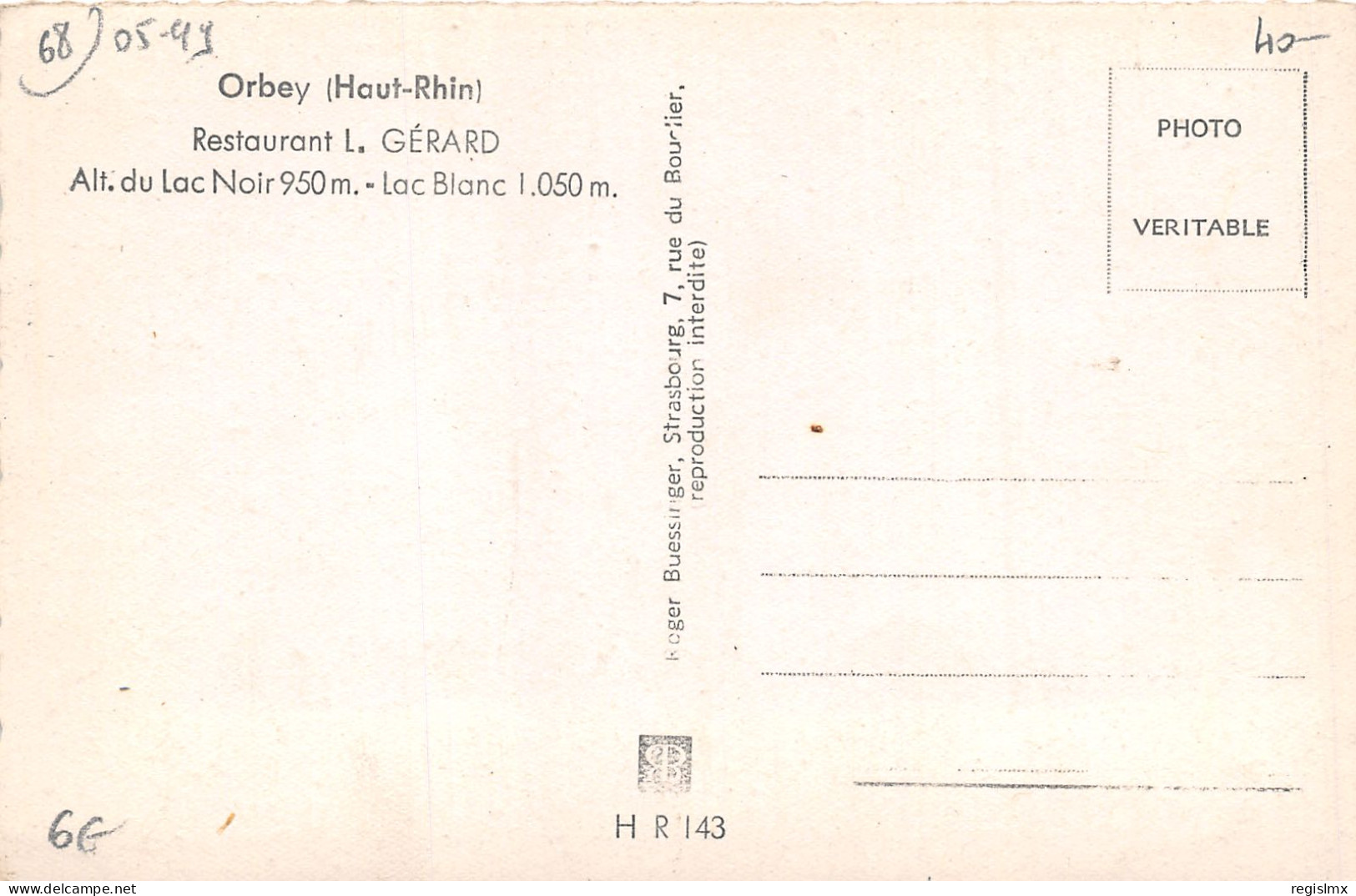 68-ORBEY-N°T222-G/0025 - Orbey