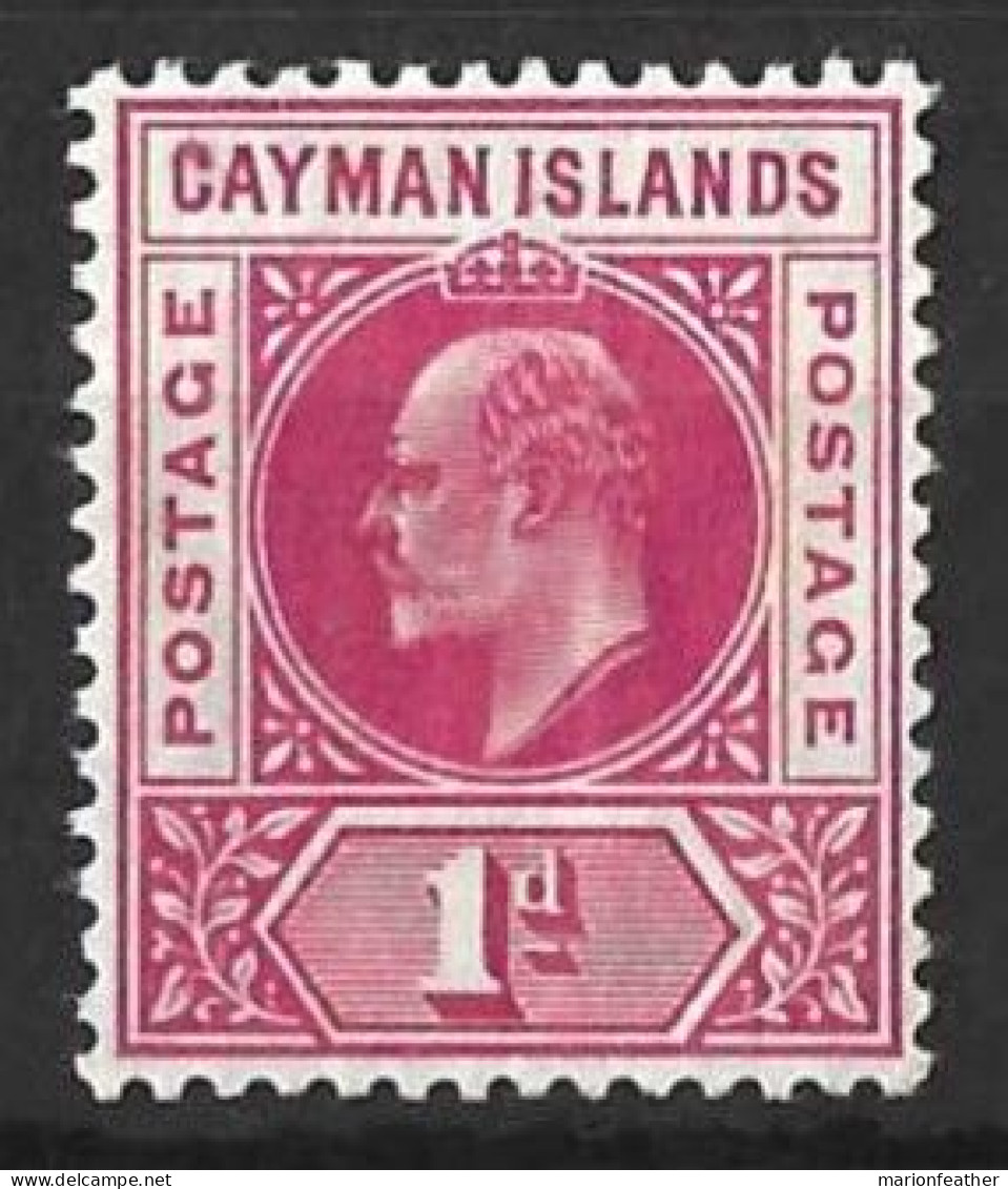 CAYMAN Is...KING EDWARD VII..(1901-10.)..." 1905.."...1d .....SG9......MULTI-CA....CREAESED......(CAT.VAL.£25..).....MH. - Caimán (Islas)