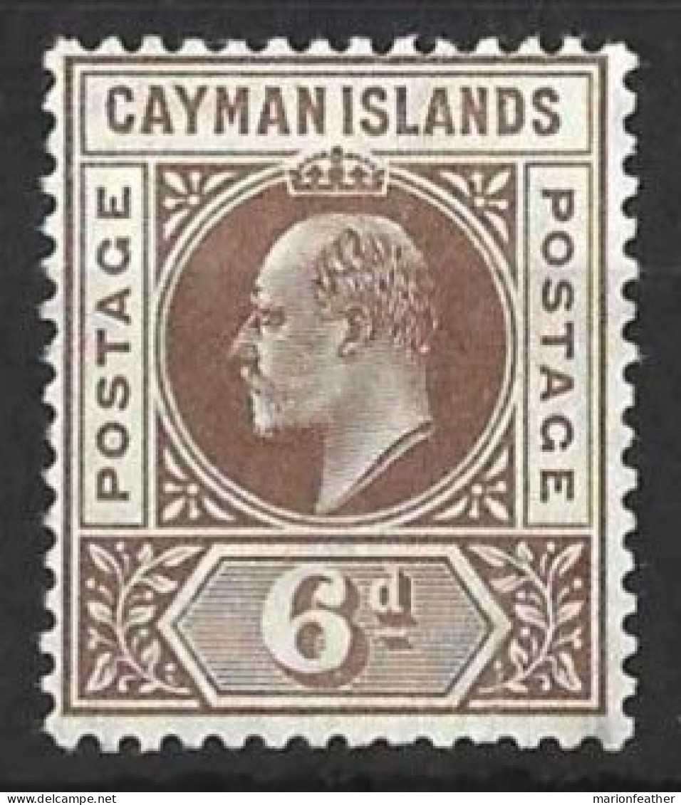 CAYMAN Is...KING EDWARD VII..(1901-10.).......6d .....SG11......MULTI-CA.....NO GUM......MH. - Caimán (Islas)