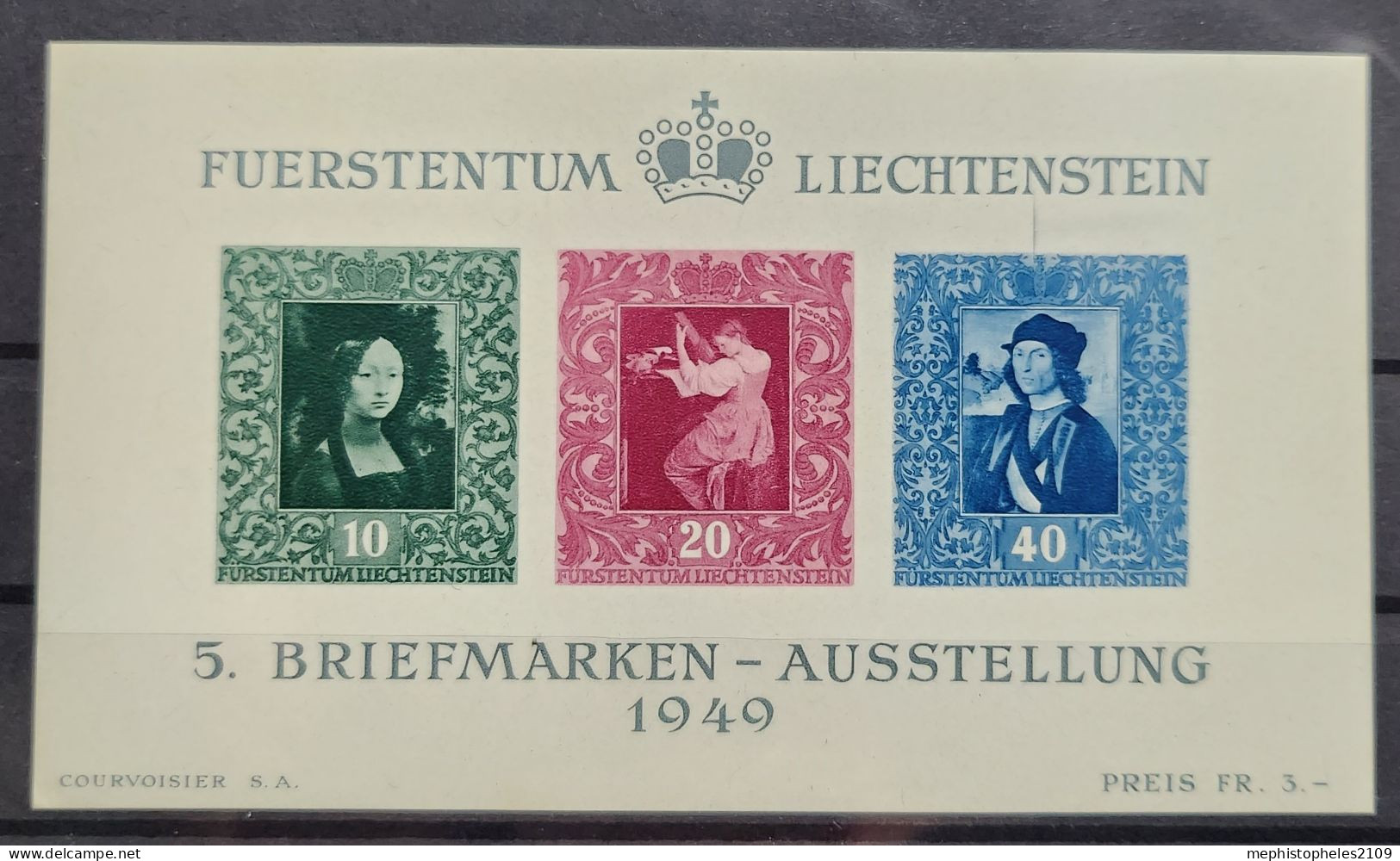 LIECHTENSTEIN 1949 - MNH - Block 5 - Blocchi & Fogli