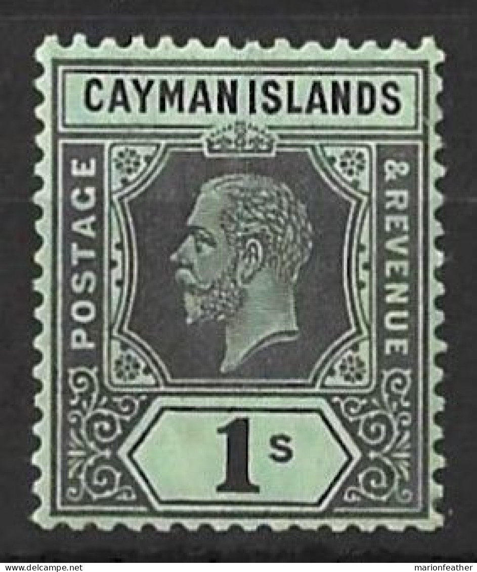 CAYMAN Is...KING GEORGE V..(1910-36..)..." 1912.."......1/-.........SG48b........WHITE BACK.........MH. - Kaimaninseln