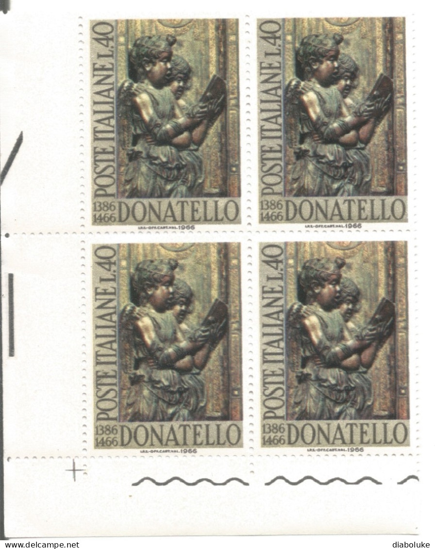 (REPUBBLICA ITALIANA) 1966, DONATELLO - Quartina Nuova MNH - 1961-70: Neufs