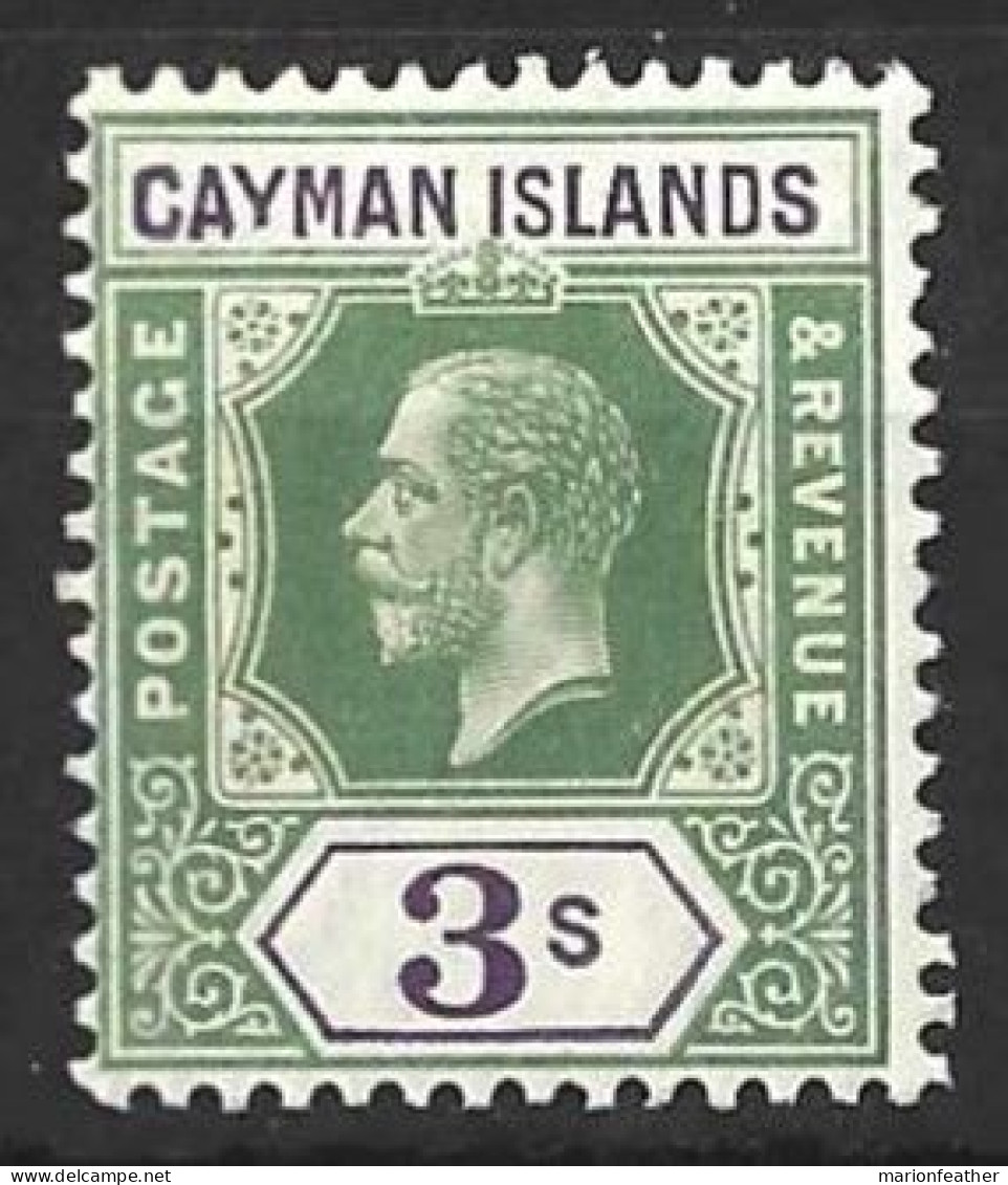 CAYMAN Is...KING GEORGE V..(1910-36..)..." 1912.."......3/-.........SG50...........MH. - Caimán (Islas)