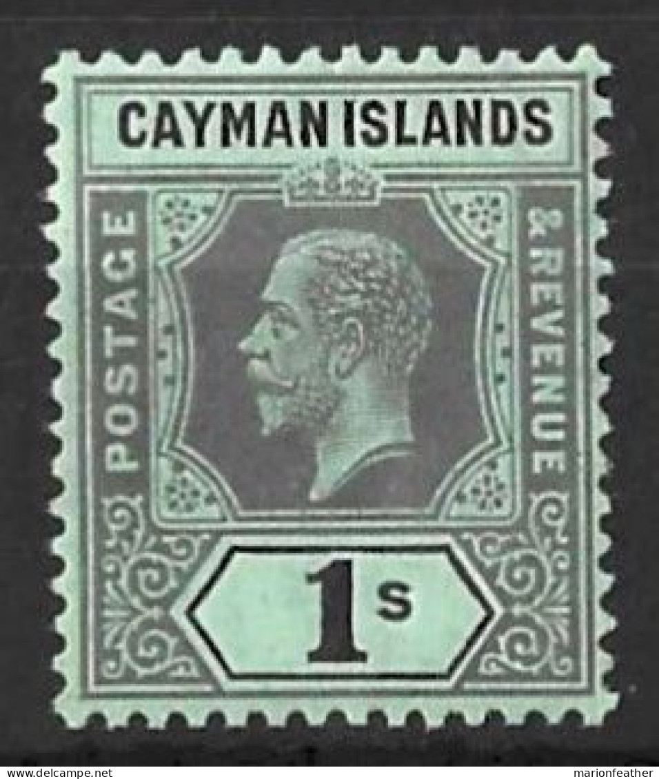 CAYMAN Is...KING GEORGE V..(1910-36..)..." 1912.."......1/-.......SG48......GREEN BACK.........MH. - Kaaiman Eilanden