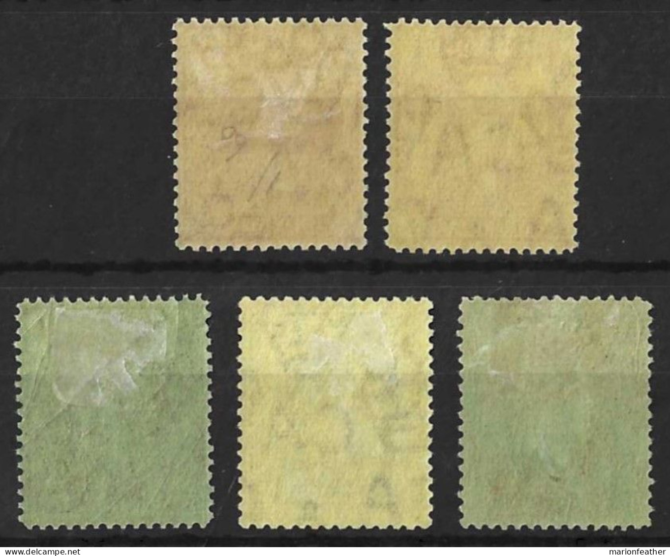 CAYMAN Is...KING GEORGE V..(1910-36..)..." 1921.."......MULTI-CA....SET OF 5.........MH. - Iles Caïmans