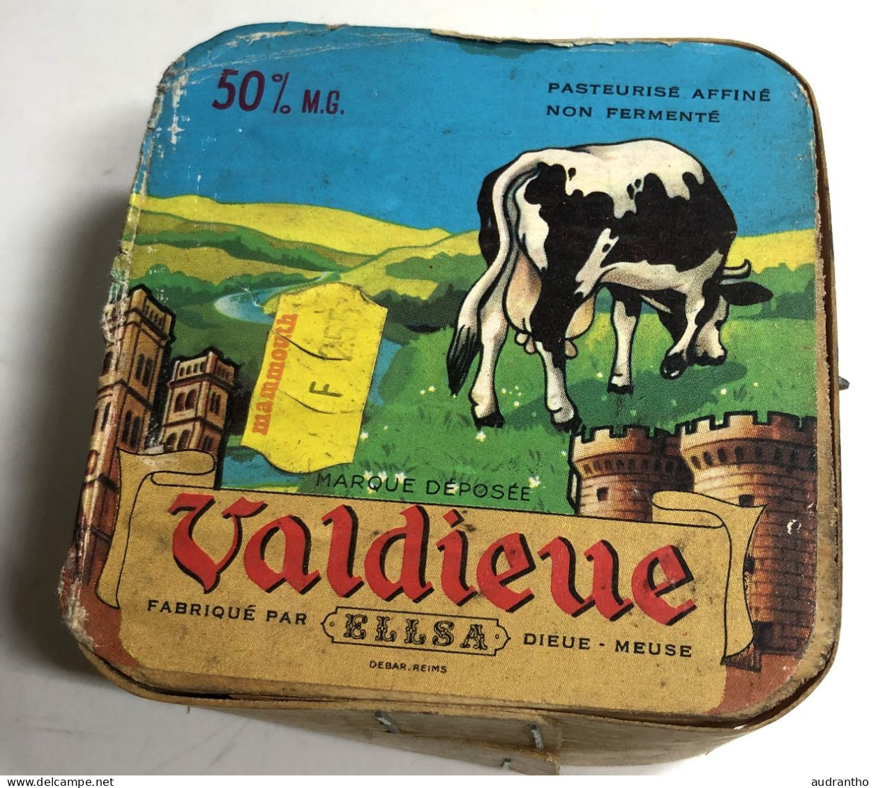 Ancienne Boîte à Fromage VALDIEUE - Fabriqué Par Ellsa Dans La Meuse - Sonstige & Ohne Zuordnung