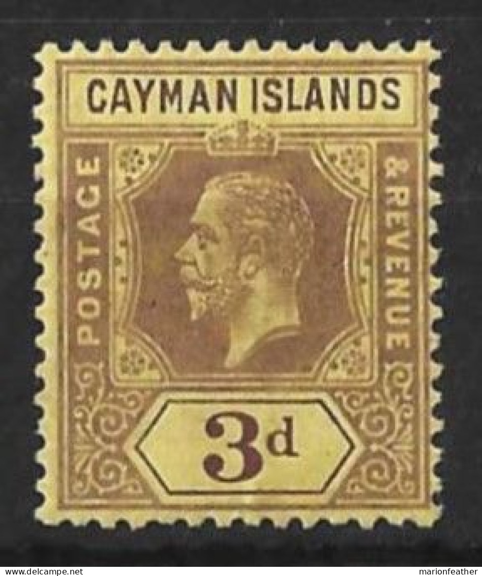 CAYMAN Is...KING GEORGE V...(1910-36..)....." 1912..".....3d......SG45d.....BUFF......MH.. - Cayman Islands