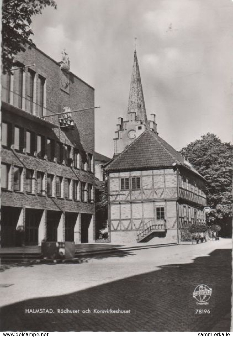 67045 - Schweden - Halmstad - Radhuset Och Korsvirkeshuset - 1960 - Schweden