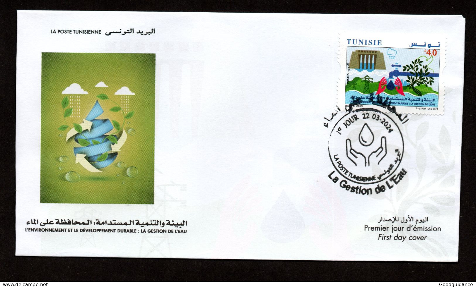 2024- Tunisia - Environment And Sustainable Development: Water Management- Hands - Dam- FDC - Other & Unclassified