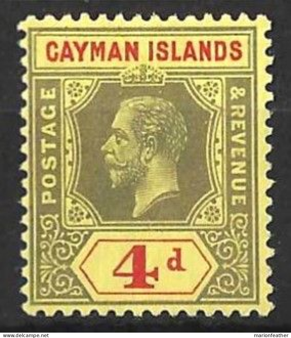 CAYMAN Is...KING GEORGE V...(1910-36..)....." 1912..".....4d ........SG46.........MH. - Iles Caïmans