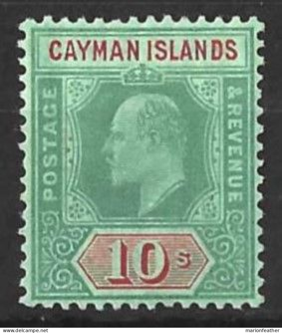 CAYMAN Is....KING EDWARD VII..(1901-10.).....10/-. ....SG34......(CAT.VAL.£180..).......MH. - Cayman (Isole)