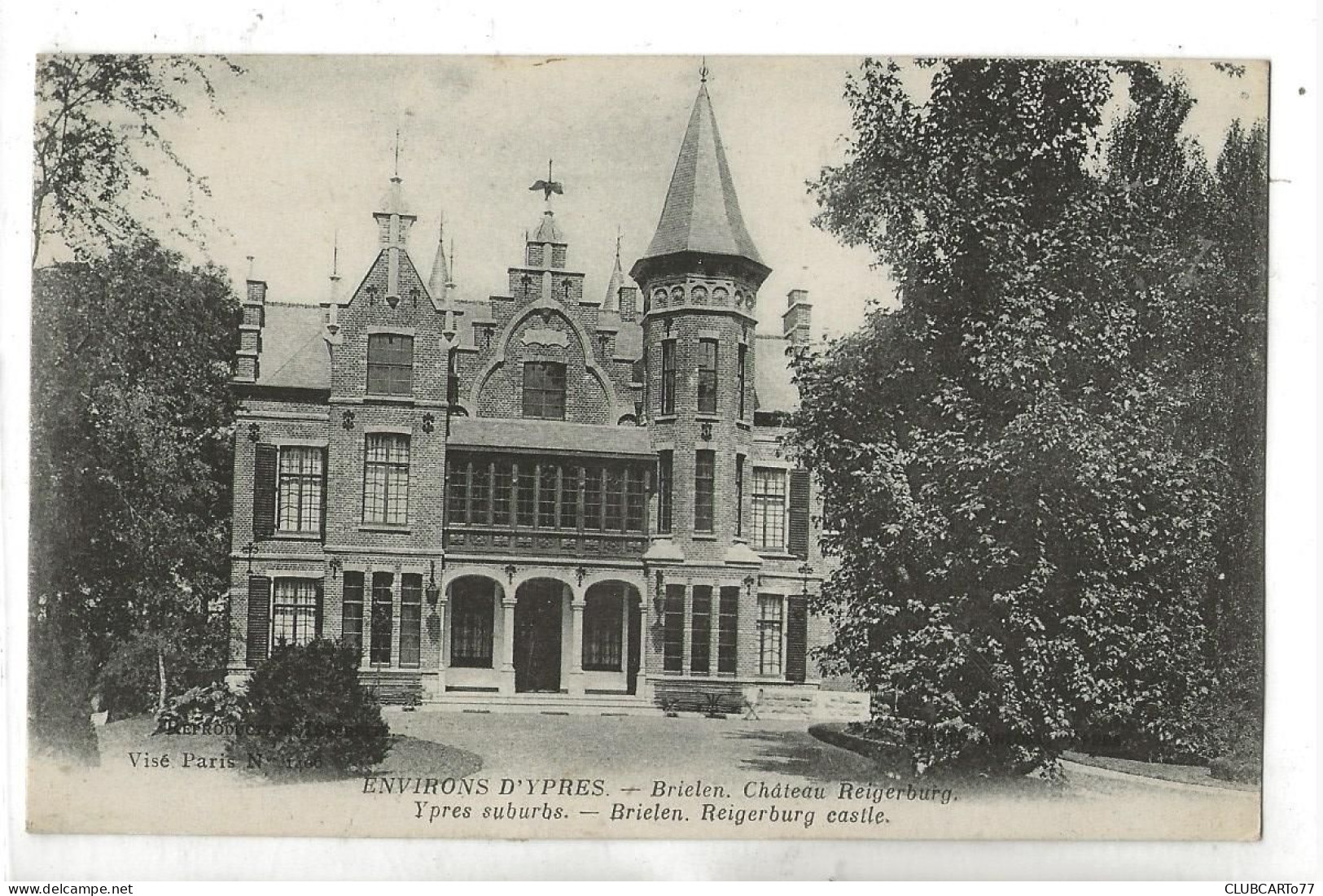 Ypres Ou Ieper (Belgique, Flandre-Occidentale) : Le Chateau Reigerburg En 1910 PF - Ieper