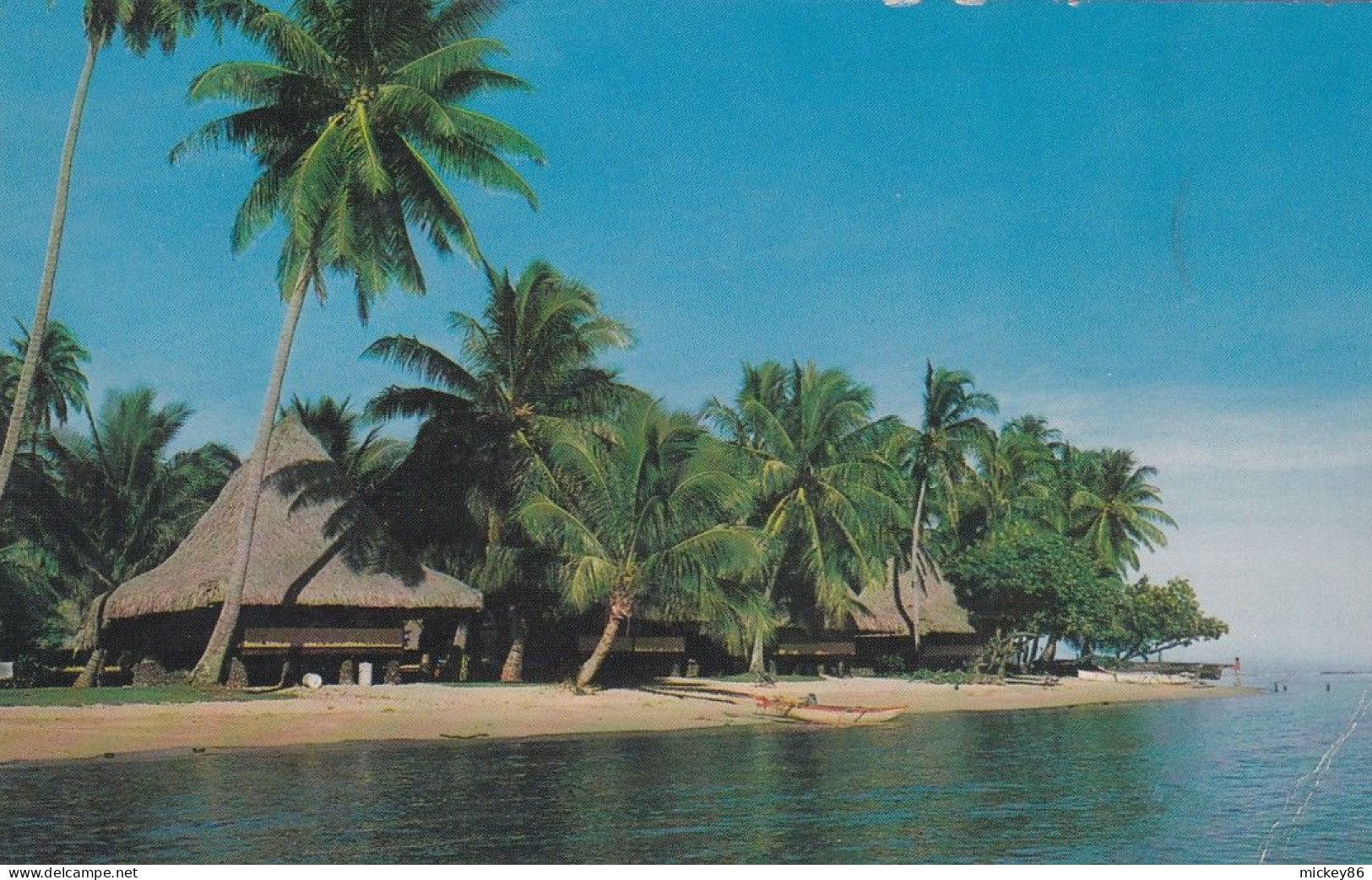 TAHITI--1968-- MAHAREPA--Vue Matinale De L'Hôtel Bali Hai ....timbre..cachet - Tahiti