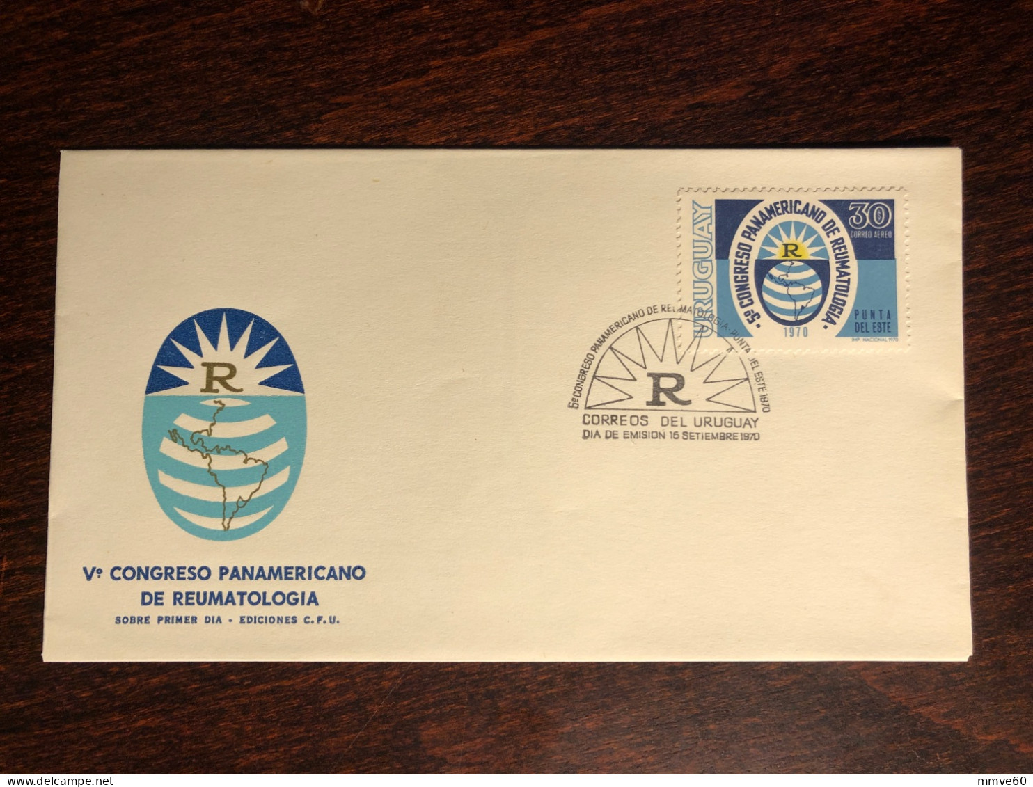 URUGUAY FDC COVER 1979 YEAR RHEUMATISM RHEUMA HEALTH MEDICINE STAMPS - Uruguay