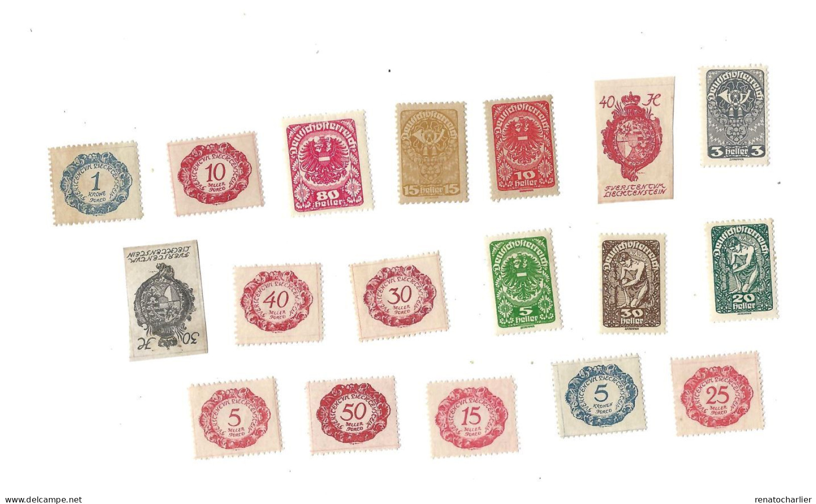 Collection De 30 Timbres  MH,Neufs Avec Charnière.Quelques Liechtenstein. - Verzamelingen